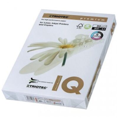 Fénymásolópapír IQ Premium Triotech A/3 80 gr 500 ív/csomag