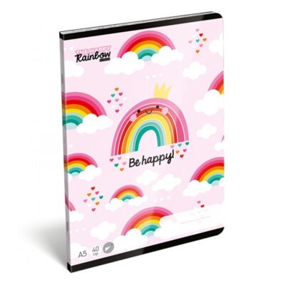 Füzet LIZZY CARD A/5 40 lapos sima Happy Rainbow