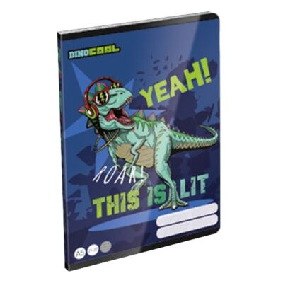Füzet LIZZY CARD A/5 40 lapos vonalas Dino Cool Dino Roar